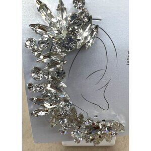 Crystal Avenue Silver Rhinestone Ear Cuff Jewelry Lead & Cadmium Compliant